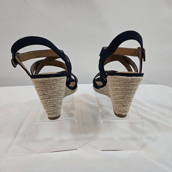 Dulce Vita Sandals Women's 8 dV8 Wedge 3" Heel Open Toe Buckle Black & Tan - Picture 11 of 13